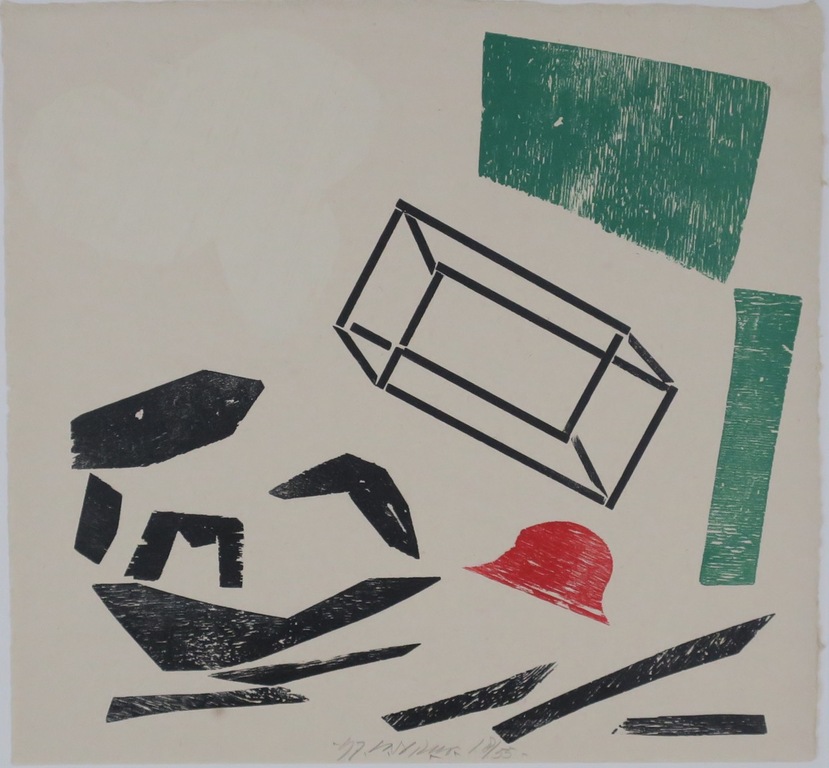 Carel Visser: Houtsnede op rijstpapier, Zonder titel kopen? Bied vanaf 80!