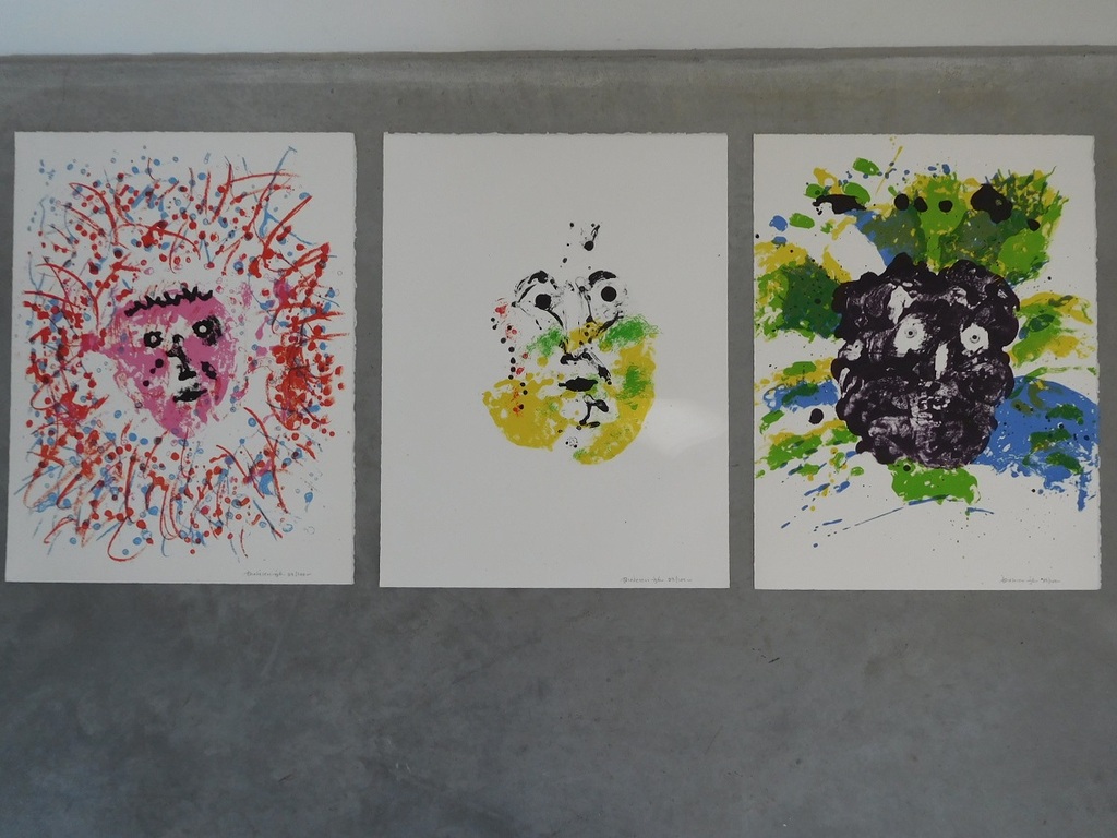 Jef Diederen, Mooi Hoofd, 3 zeefdrukken 1996, gesigneerd en genummerd 83/100 verkocht voor € 275!