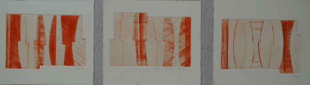 Drie genummerde en gesigneerde etsen droge naald - 1995 kopen? Bied vanaf 1!