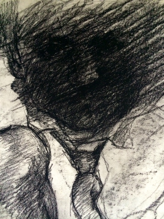 Peter Klashorst: VROEGE tekening! Zelfportret - ca.1981 kopen? Bied vanaf 99!