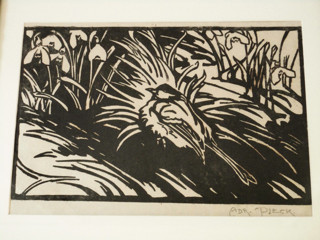 Adri Pieck - Linoleumsnede/druk - T dode meesje kopen? Bied vanaf 35!