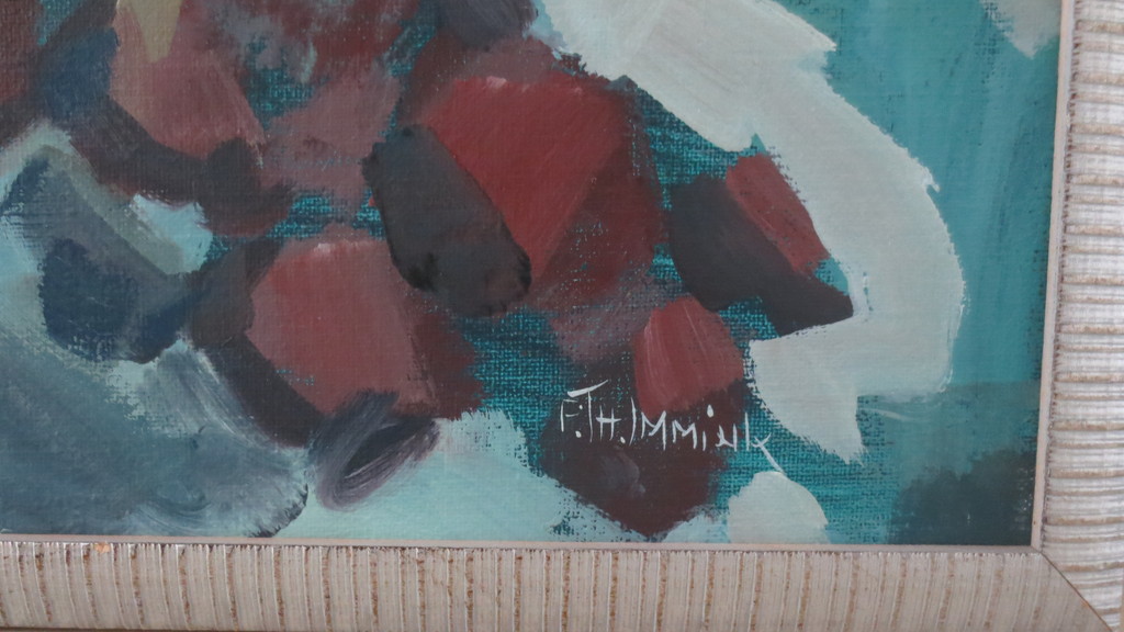 BOB IMMINK  (1930-1984)   OLIEVERF OP DOEK   "STILLEVEN" kopen? Bied vanaf 90!