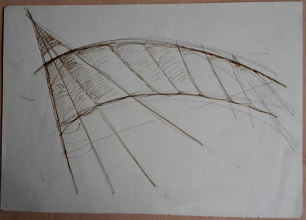 Theo Kuijpers, pentekening in sepia inkt verkocht voor € 40!