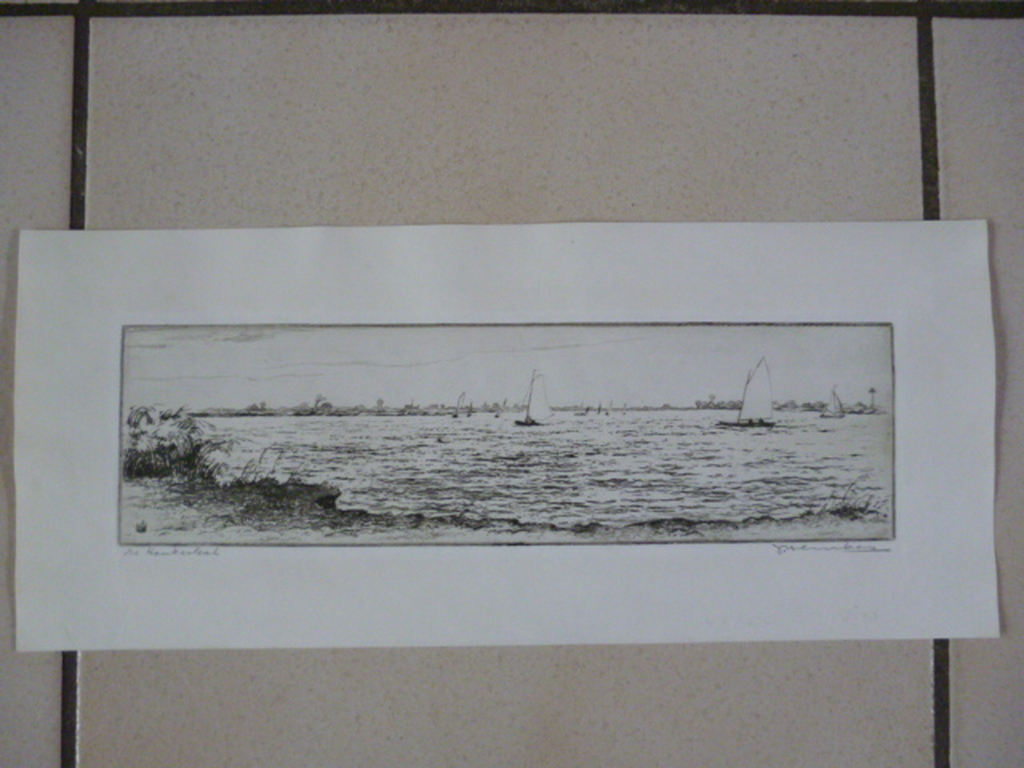 Johan Hemkes - ets - De Houkesleat kopen? Bied vanaf 60!