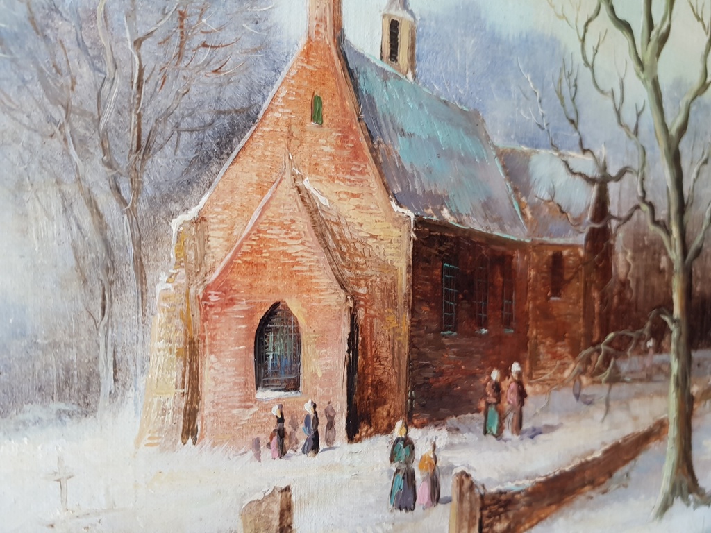 B.H.C. Mulder Winterlandschap zeer mooie details kopen? Bied vanaf 99!