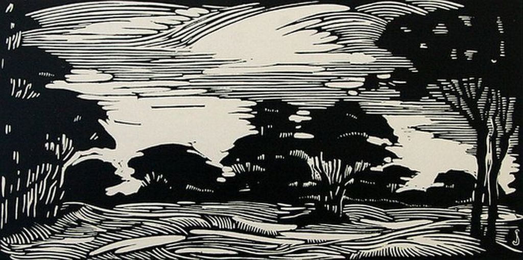 Jan Schonk Houtsnede "Wolfheze" 1926 kopen? Bied vanaf 35!