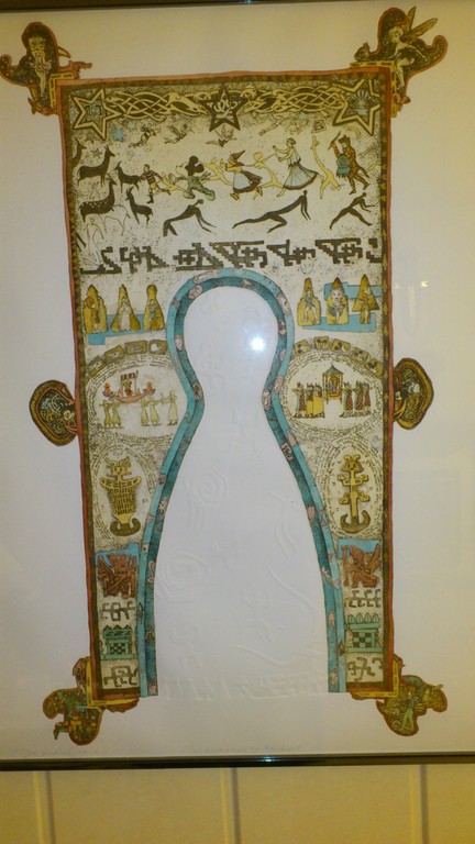 Karhof Gea handgekleurde ets ,les extrêmes se touchent 1992 verkocht voor € 85!