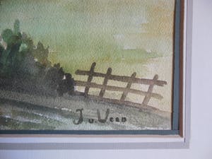 Jaap van Veen - Aquarel - Landschap met boerderij kopen? Bied vanaf 10!