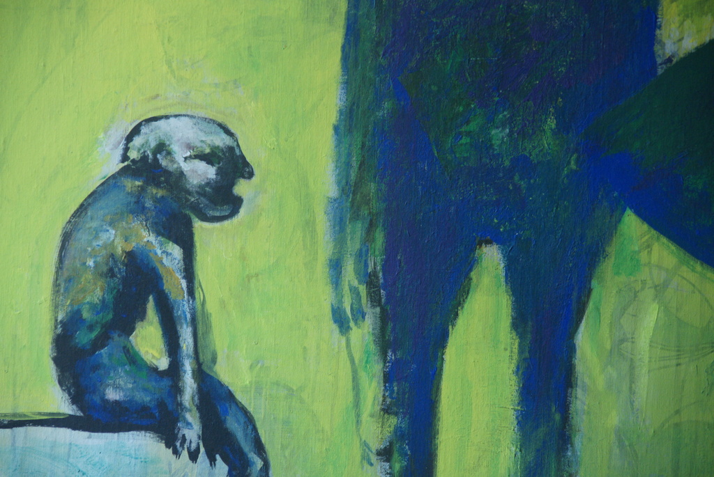 Rik van Iersel - "De Vraag"  - acryl op linnen - 1989 kopen? Bied vanaf 895!