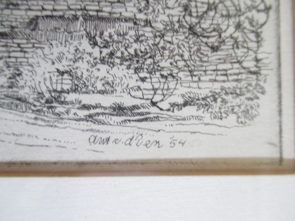 Onbekend gesign. ingelijste ets kopen? Bied vanaf 25!