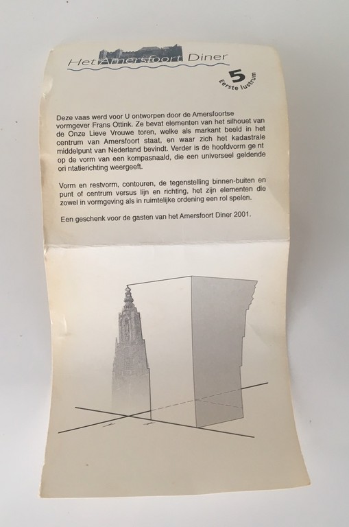 Frans Ottink - Geometrisch Porseleinen vaas  kopen? Bied vanaf 18!