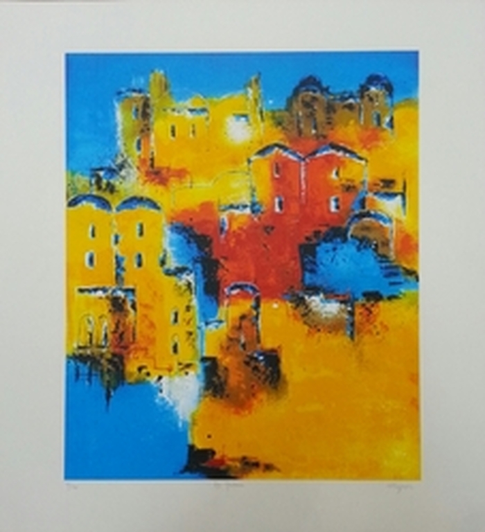 Henk Kuijpers, zeefdruk op papier, Titel: verkocht voor € 40!