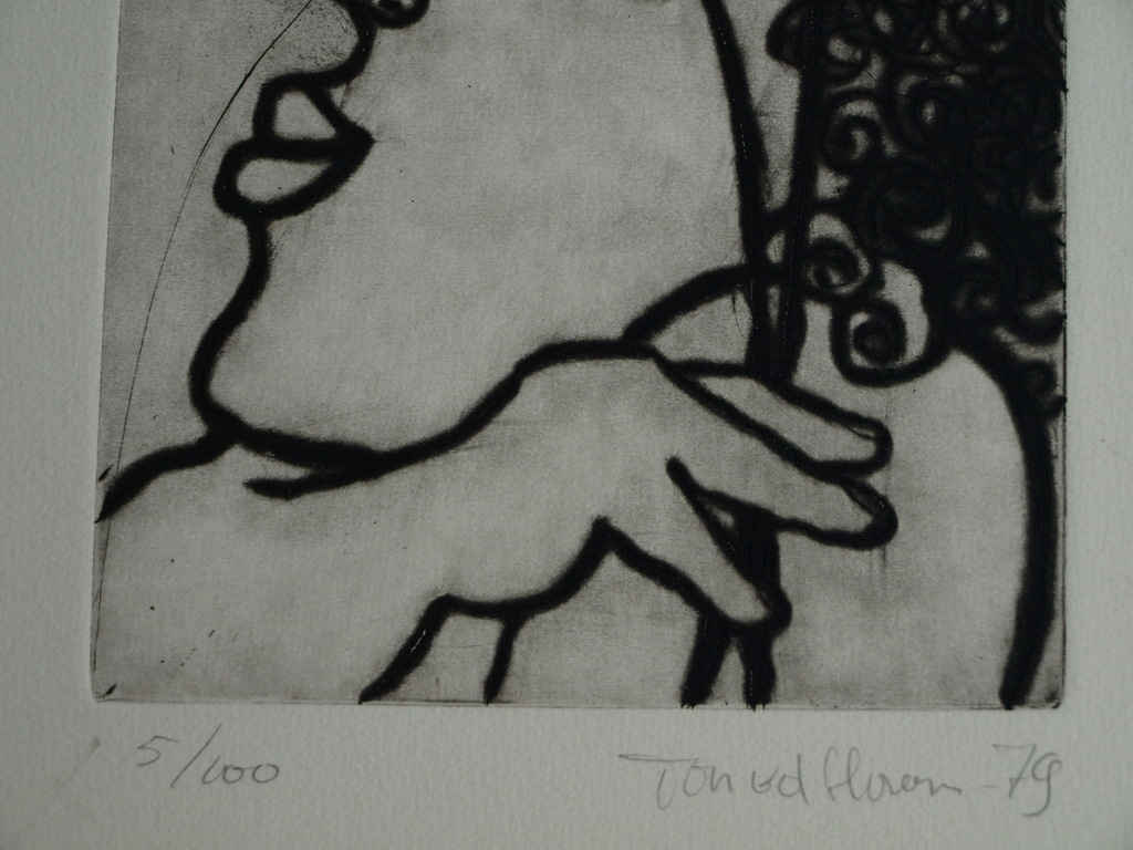 Ton van den Hoven : 2 Kleuren-ets en aquatint , Zonder titel - 1979 kopen? Bied vanaf 15!