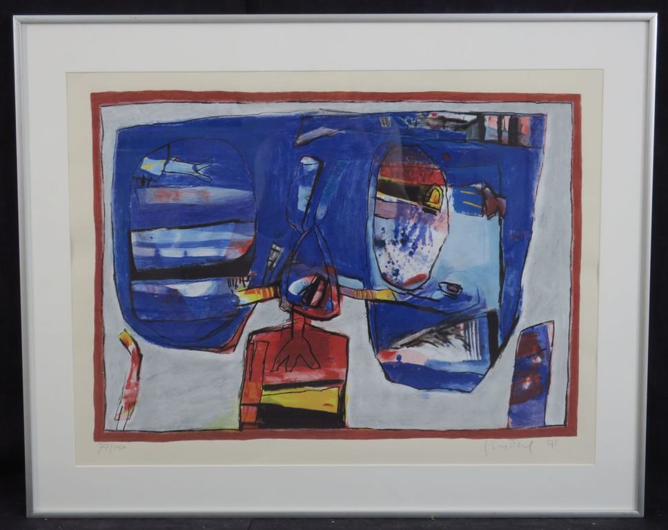 Geert Vrijdag: Zeefdruk, Zonder titel I - Ingelijst kopen? Bied vanaf 35!