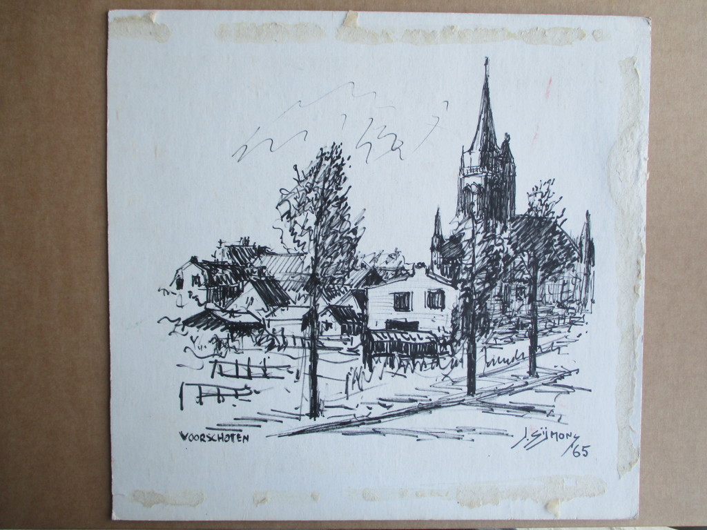 Jan Sijmons, Voorschoten, stifttekening kopen? Bied vanaf 1!