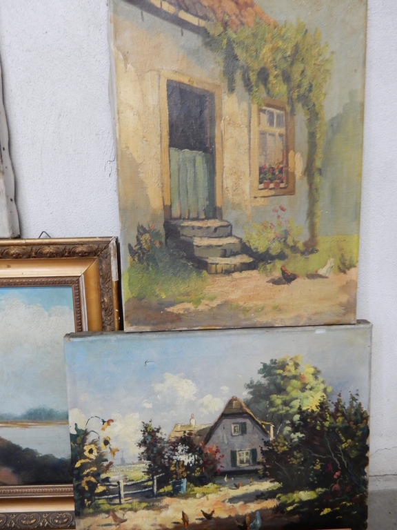 Oude en antieke olieverfschilderijen - lot van 21 stuks - Landschap kopen? Bied vanaf 1!