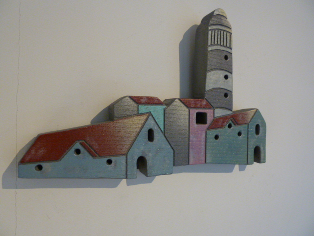 Stenen relief "Dorpsaanzicht zeekust" kopen? Bied vanaf 1!