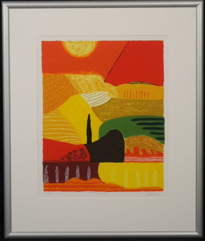 Ronald Boonacker: Zeefdruk, Toscana IV - Ingelijst kopen? Bied vanaf 40!