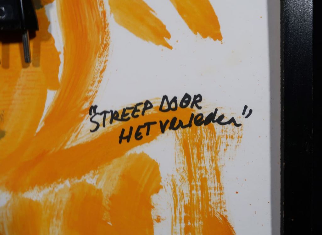 Meertje Kaal: Olieverf op karton, Streep door het verleden - Ingelijst kopen? Bied vanaf 1!