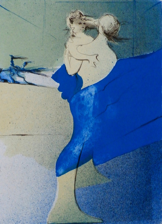 Ronald Tolman - Litho - Moeder en Kind 2 - 1989 - met opdracht: voor Rina kopen? Bied vanaf 90!