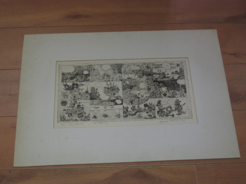 Frank Lodeizen unieke handdruk "fabeltjes" potloodgesigneerd "for Sammy" 1963 kopen? Bied vanaf 1!