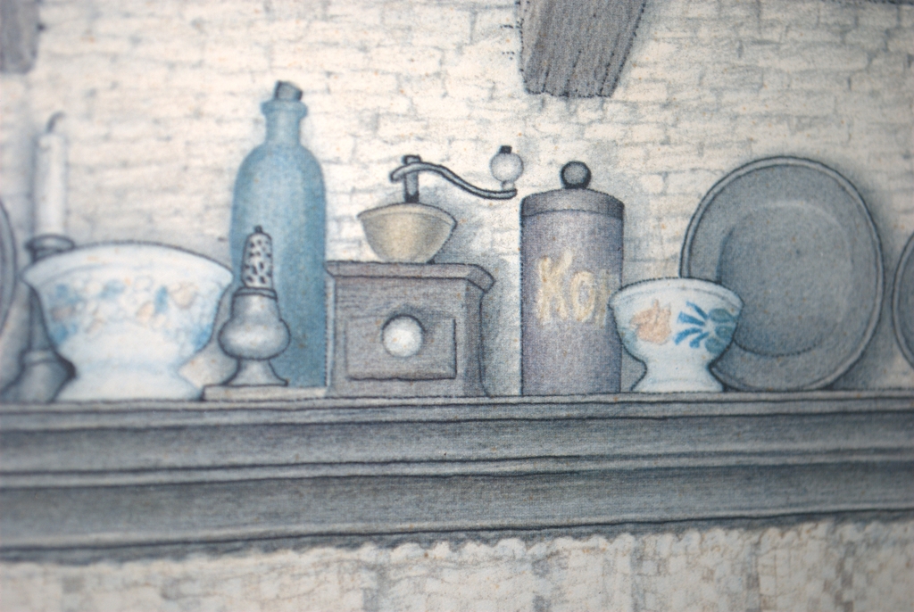 Boereninterieur - handgesigneerde litho/druk - ingelijst kopen? Bied vanaf 50!