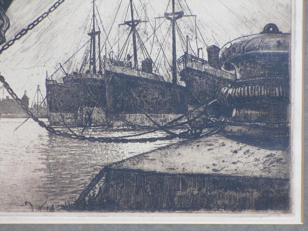 Ton Meijer, Schepen in de Rotterdamse haven, Ets kopen? Bied vanaf 50!