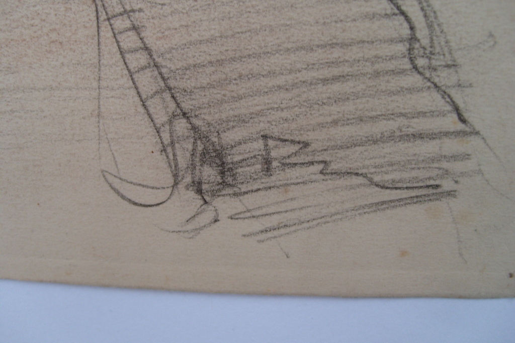 J.H. Frese, getekend en gekleurd, gem.techniek,straatgezicht met bomen. kopen? Bied vanaf 25!