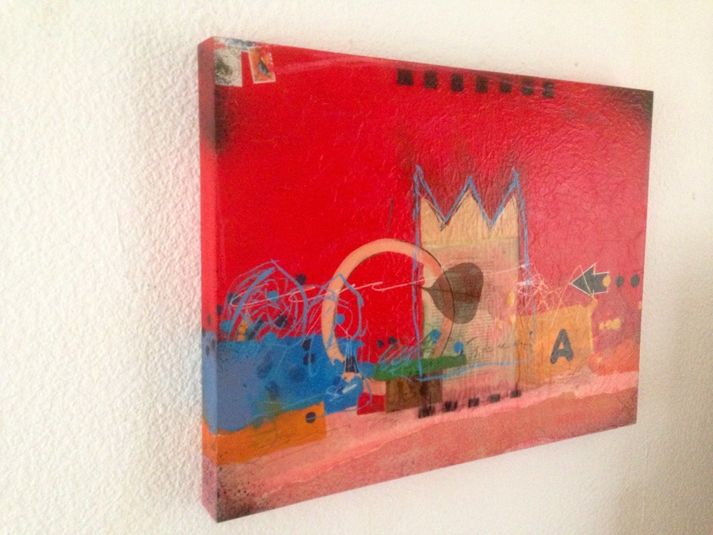 Theo koster, gemengde techniek op paneel titel india red kopen? Bied vanaf 1!