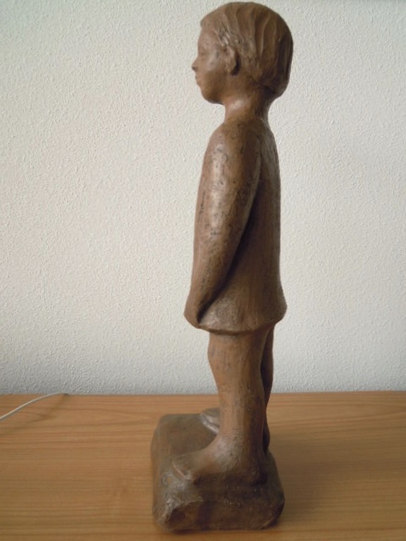 Hand gemaakt groot beeld van meisje - 45 cm = gesigneerd.   kopen? Bied vanaf 25!