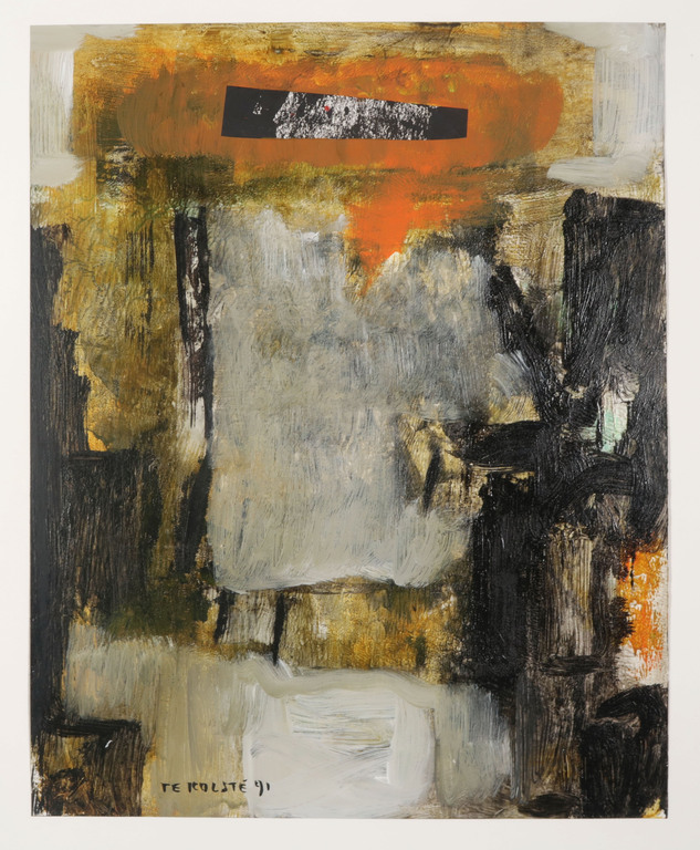 Kees te Kolste: Acryl en collage op papier, Zonder titel II kopen? Bied vanaf 35!