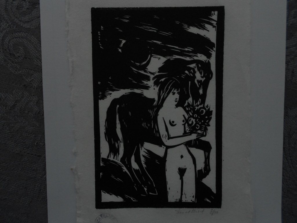 Theo van der Horst linoleumsnede gesigneerd met potlood kopen? Bied vanaf 25!