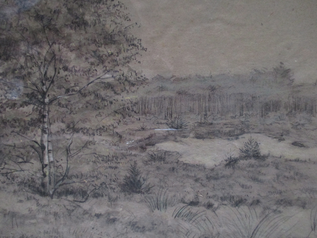 W.A. Knip, ingelijste tekening, Blaricum kopen? Bied vanaf 50!