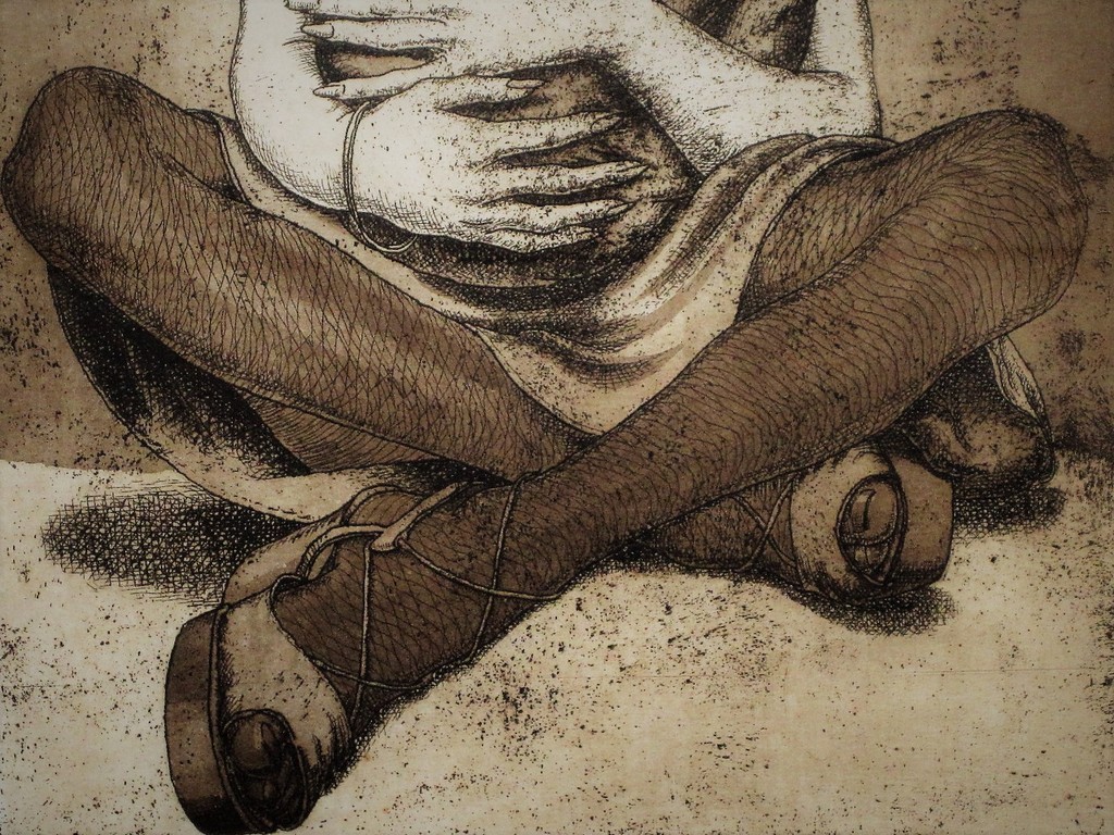 Typische Herman Gordijn ets "Vrouw met kind op straat" E.A.exemplaar gesigneerd  kopen? Bied vanaf 1!