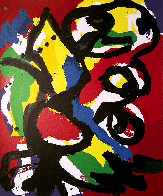 Karel Appel - Bird in summerlandscape, ongesigneerde zeefdruk (groot) verkocht voor € 280!