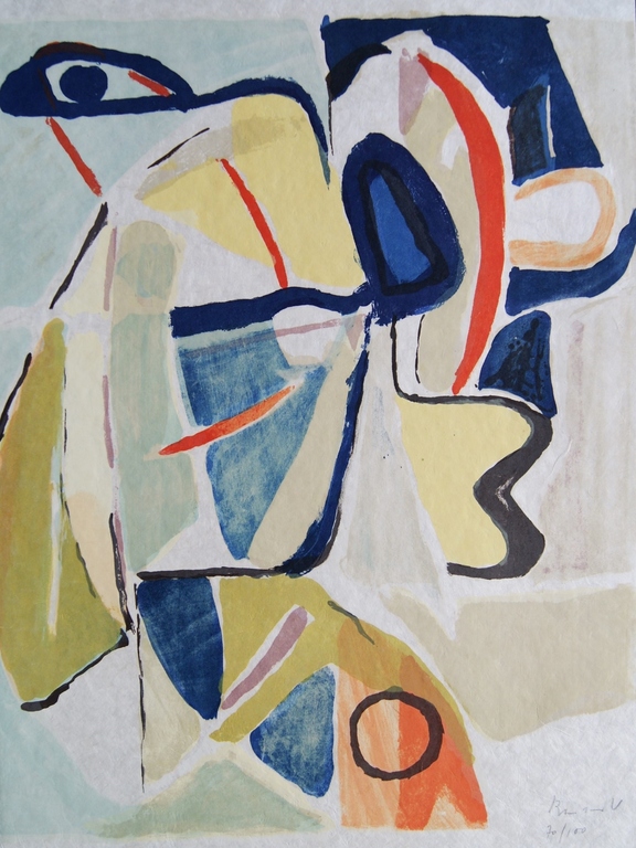 Bram van Velde kleurenlitho uit 1978, oplage 100 ex. MP300. verkocht voor € 395!