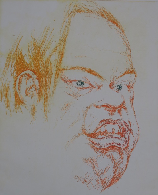 Herman Gordijn: Droge naald, Portret van man met groene ogen kopen? Bied vanaf 30!