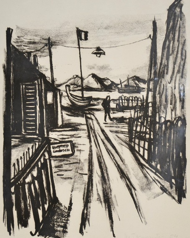 Metten Koornstra: Litho. Ouder werk. Collioure verkocht voor € 40!