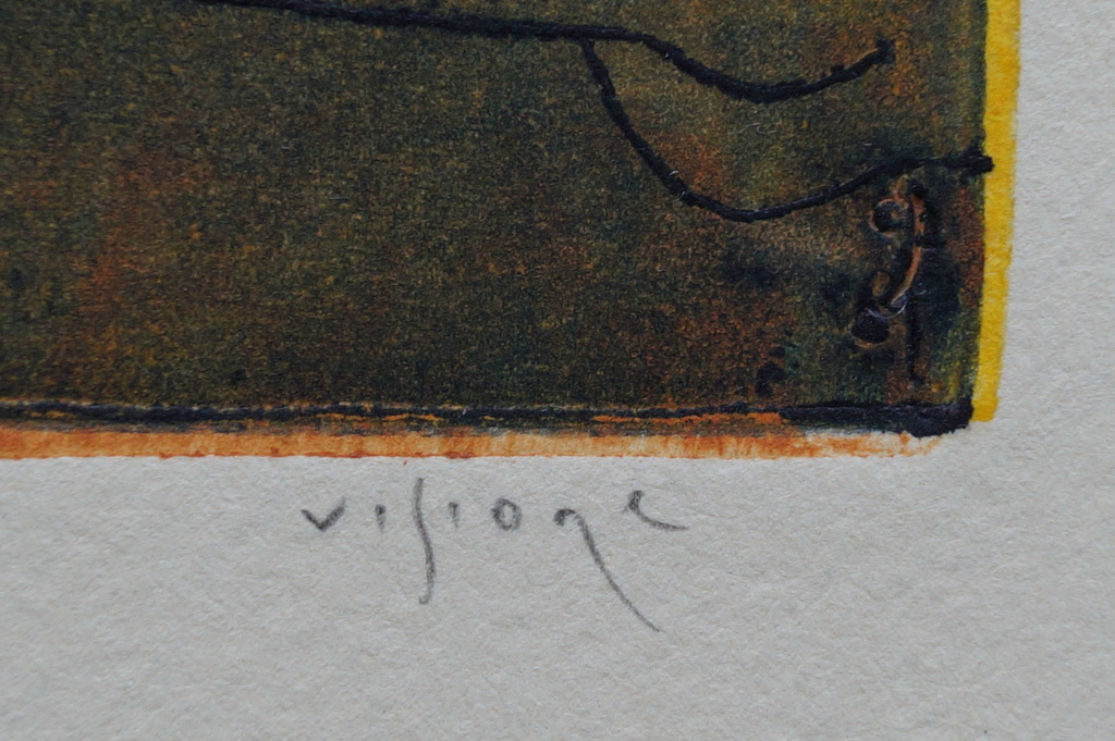 Mark Visione - gesigneerde ets - two twice kopen? Bied vanaf 40!