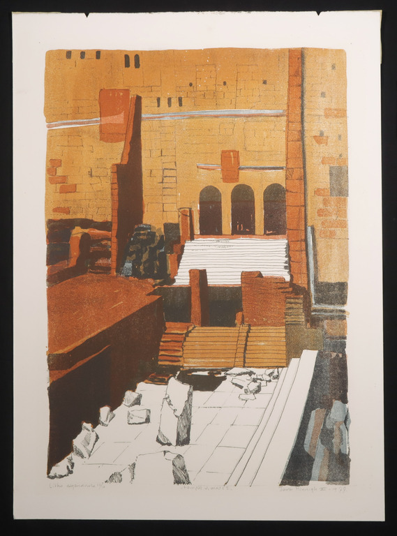 Joost Minnigh: Litho, Tempel van Mars I kopen? Bied vanaf 1!