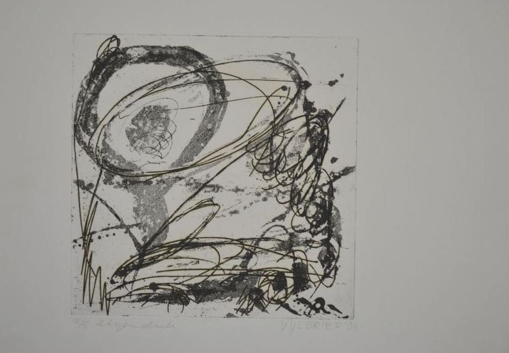 Ernst Vijlbrief: Ets/Aquatint, Compositie (1963) kopen? Bied vanaf 1!