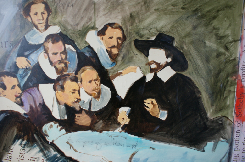 Carlos Blaaker, olieverf op doek, Voorstelling van Rembrandt, de anatomische les kopen? Bied vanaf 750!