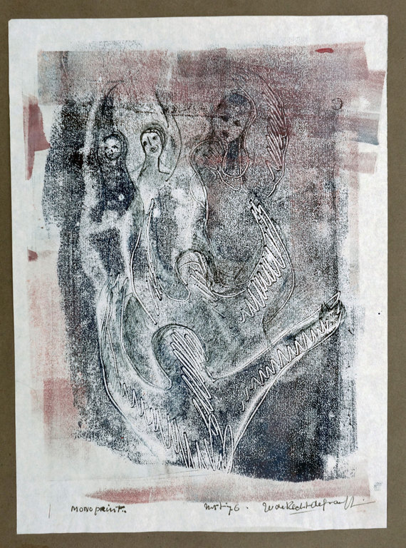 Jo de Recht de Graaff. Ets uit 1976. Monoprint. kopen? Bied vanaf 35!