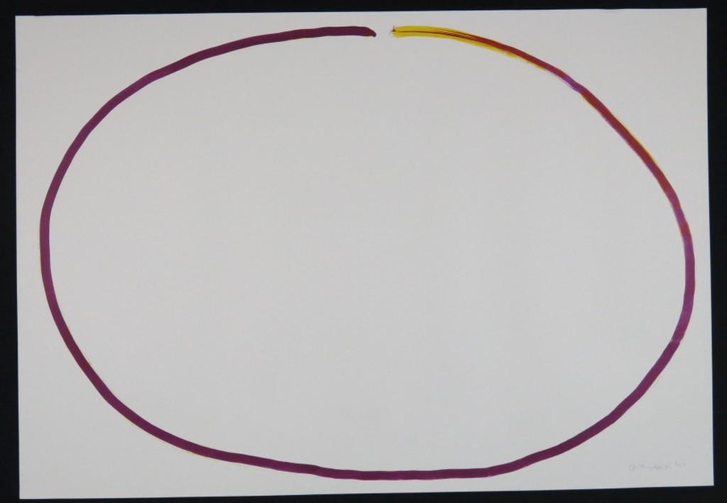 Rob van Koningsbruggen: Litho, Ovaal paars/geel (groot) kopen? Bied vanaf 80!