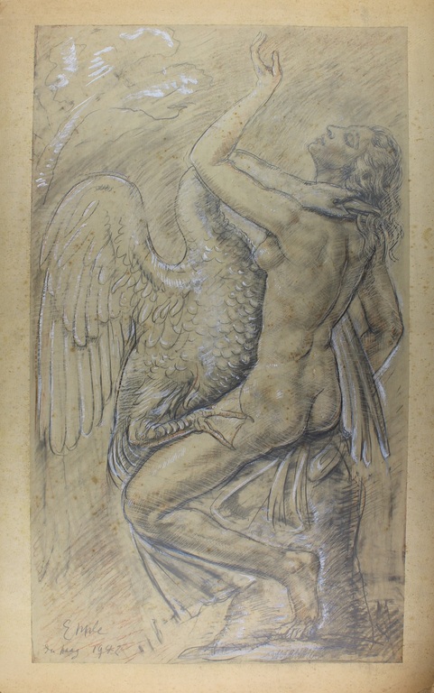 Emil Julies Epple: Tekening, Leda en de zwaan I kopen? Bied vanaf 395!