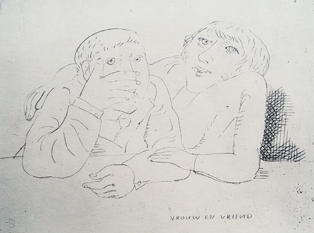 Herman Berserik - Vrouw en vriend, ets kopen? Bied vanaf 1!