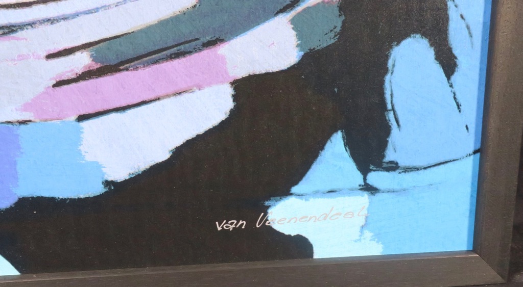 Hendrik van Veenendaal: Zeefdruk op board, Vuurtoren - Ingelijst kopen? Bied vanaf 35!