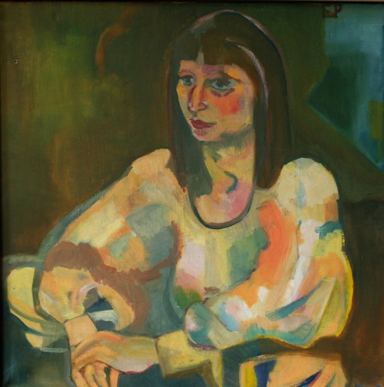 Evelyne Pommier (1952-1978), olieverf op doek, portret, 1975 kopen? Bied vanaf 100!