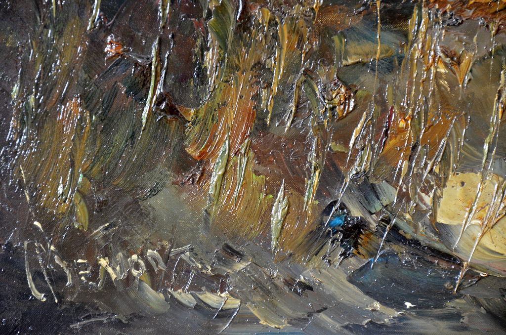 John Bevort (1917 - 1996)- "Fazanten in winters bos"- Indrukwekkend olieverf. kopen? Bied vanaf 365!