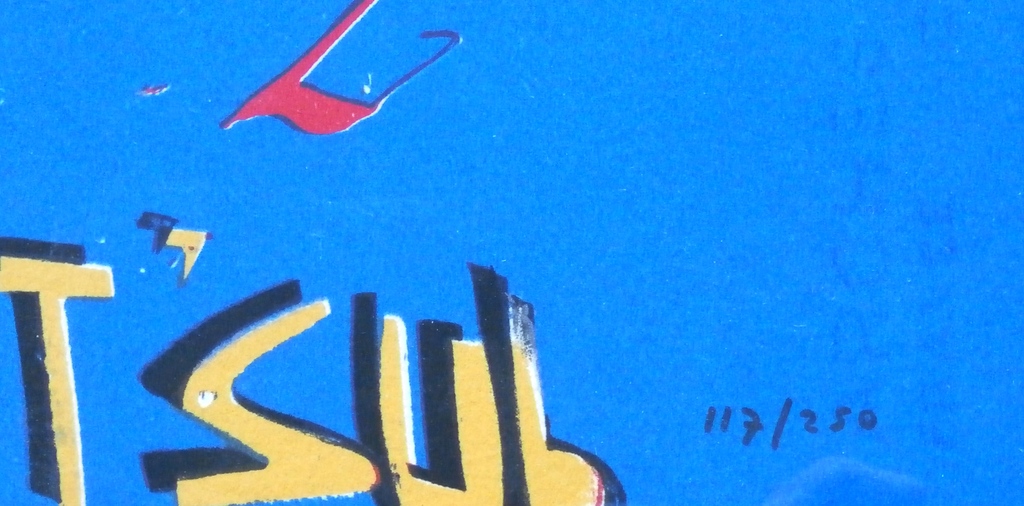 Herman Brood - ingelijste zeefdruk: de basgitarist kopen? Bied vanaf 325!